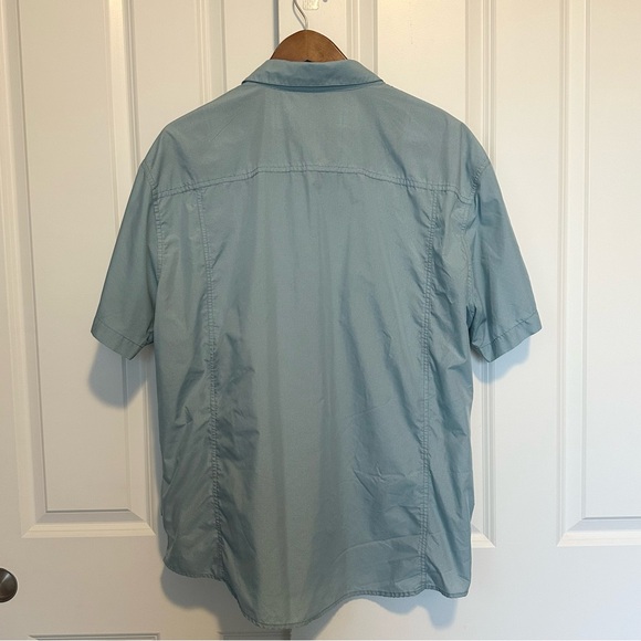 Kuhl Button Up Shirt Men XXL Blue Stealth Short Sleeve Performance Hike Outdoor - Picture 8 of 9